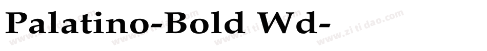 Palatino-Bold Wd字体转换